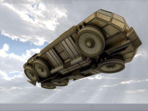 futuristic transport shuttle 3D मॉडल