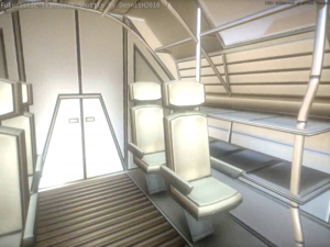 futuristic transport shuttle 3D मॉडल