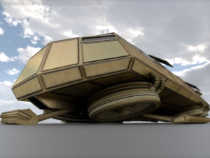 futuristic transport shuttle 3D मॉडल