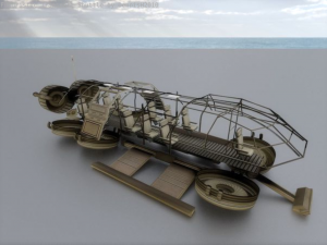 futuristic transport shuttle 3D मॉडल