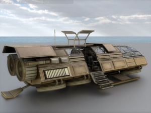 futuristic transport shuttle 3D मॉडल