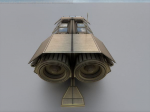futuristic transport shuttle 3D मॉडल