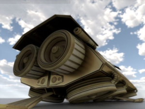 futuristic transport shuttle 3D मॉडल