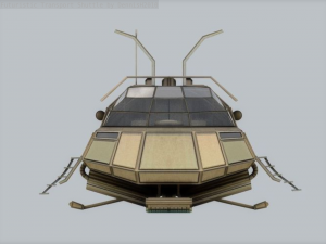 futuristic transport shuttle 3D मॉडल