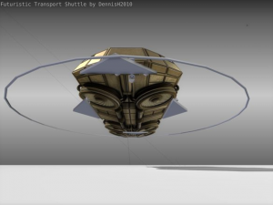 futuristic transport shuttle 3D मॉडल