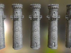 torre di guardia medievale Modello 3D
