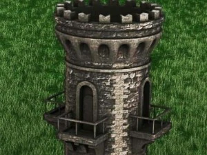 torre di guardia medievale Modello 3D