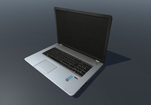 hp notebook low poly Model 3D .c4d .max .obj .3ds .fbx .stl .blend 