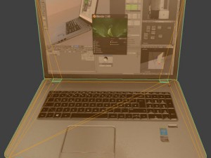 hp notebook low poly Model 3D