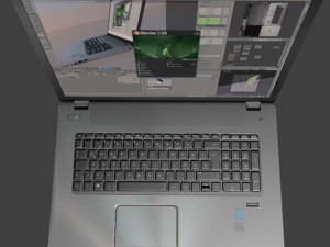 hp notebook low poly Model 3D