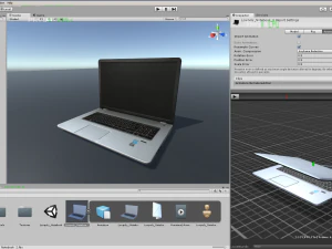hp notebook low poly 3D Model