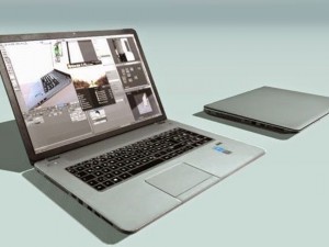 hp notebook low poly Model 3D