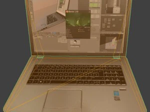 hp notebook low poly 3D Model