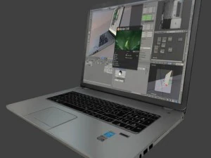hp notebook low poly 3D Model