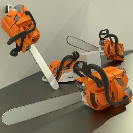chainsaw high poly Modelo 3D .c4d .max .obj .3ds .fbx .stl .blend 