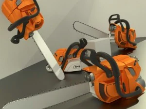 전기톱 하이 폴리 3D 모델