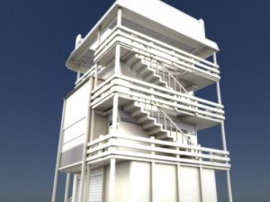 tower-house design 3D Model