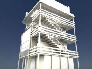 tower-house design 3D Model