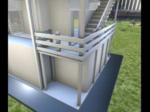 tower-house design 3D 模型