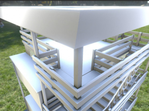 tower-house design 3D 模型