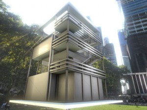 tower-house design 3D 模型