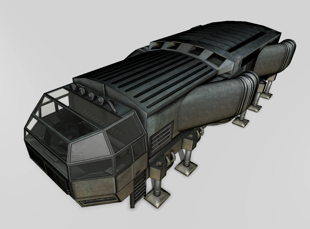 futuristic freighter 3D Model .c4d .max .obj .3ds .fbx .stl .blend 