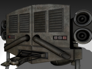 futuristic freighter Modello 3D
