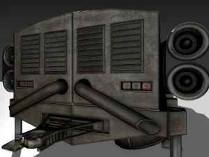 futuristic freighter 3D Model