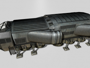 futuristic freighter Modello 3D