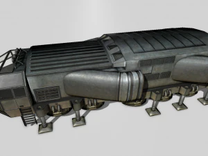 futuristic freighter 3D Model
