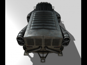 futuristic freighter Modello 3D