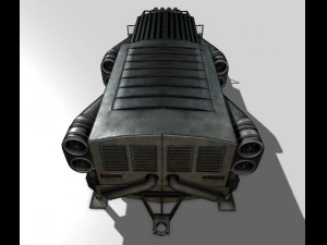 futuristic freighter 3D Model