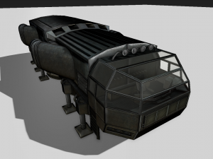 futuristic freighter Modello 3D