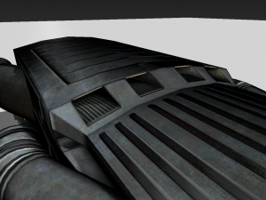 futuristic freighter Modello 3D