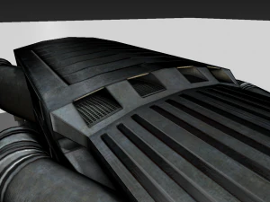 futuristic freighter 3D Model