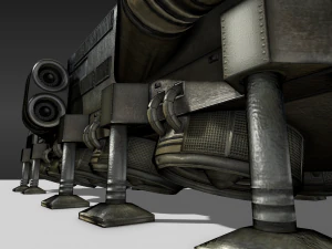 futuristic freighter 3D Model