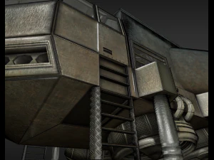 futuristic freighter 3D Model