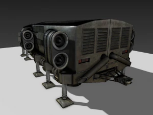 futuristic freighter 3D Model