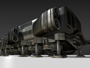 futuristic freighter Modello 3D