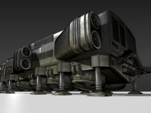 futuristic freighter 3D Model
