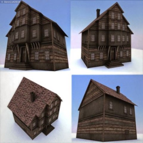big old house 3D Model .c4d .max .obj .3ds .fbx .stl .blend 
