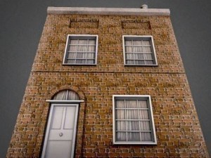 three old city buildings 3D Модель