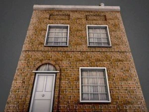 three old city buildings 3D Model