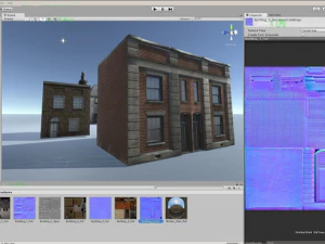 three old city buildings 3D Model