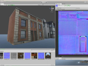 three old city buildings 3D Model