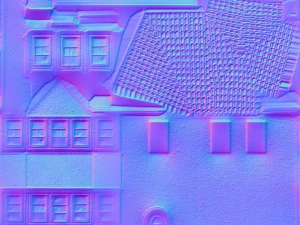 three old city buildings 3D Model