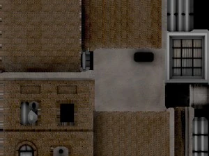 three old city buildings 3D Model