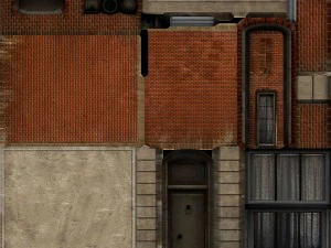 three old city buildings 3D Model