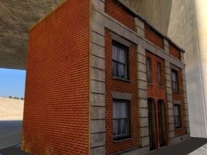 three old city buildings 3D Модель
