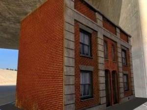 three old city buildings 3D Model